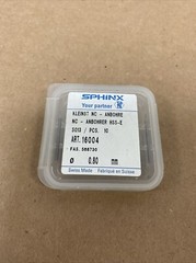(10PCS) SPHINX ART. 16004 ANBOHRER HSS-E S013 0.80mm DRILL (0.0315”)