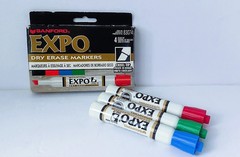 Vintage Sanford Expo Dry Erase Markers Set Of 3 Chisel Tip #83074 1995