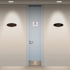 2 PCS Men and Women Restroom Sign for 9IN, Ladies & Gentlemen 283
