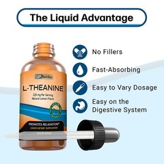 SBR Nutrition Liquid L-Theanine Drops Vegan Alcohol-Free Non-GMO Calm Focus Slee