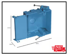1-Gang 18 Cu. In. PVC Shallow New Work Electrical Switch and Outlet Box