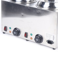 1600W Commercial Hot Fudge Warmer Nacho Cheese Sauce Warmer w/ Pump Dispenser US