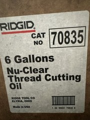 Qty Of 6 Ridgid 70835 1 Gal Nu-Clear Thread Cutting Oil Chlorine Free & Low Odor