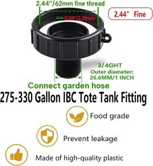 IBC Tote Adapter – Food Grade Drain Fitting for 275-330 Gallon Tanks