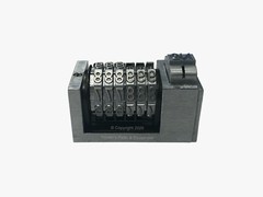Numbering Machine 5/32″ 6 Digits Backward Gothic (Steel) with 3 Drop Zeros