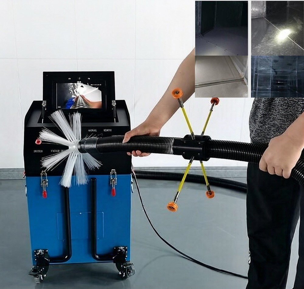 110V Air Duct Cleaning&Suction Integration Machine Dia3.9-31.5in Duct Cleaner