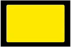 Blank Dark Yellow Exhibit Labels w/ Black Border 1-1/2 X 1 Inch 500 Adhesive 