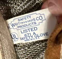 Vintage Stainless Steel Whiting & Davis Safety Cut Proof Glove – Pair Of Gloves