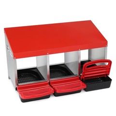 3 Compartments Hen Laying Box Metal Chicken Egg Nexting Boxes for Chicken Coop
