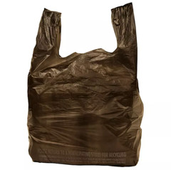 Black T Shirt Bags Plastic Grocery Shopping Carry Out Bag 11.5”x6.5”x22”