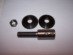 Motor Arbor 3 1/2” Length, 1 7/8″ Treads, 1/2″x 20TPI Threads, Adapter, #P452