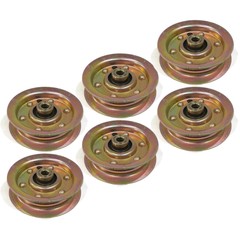 (Pack of 6) Flat Idler Pulleys for Stens 280-671, 280671 & Rotary 9376 Lawnmower
