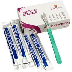 STERILE DISPOSABLE SCALPELS #20-2 BOX OF 10PCS-SINGLE USE – DISSECTING, SURGICAL
