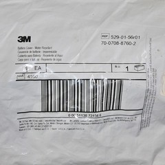 (5) 3M Battery Cover 529-01-56R01, Water Repellent, For PAPR System Airstream