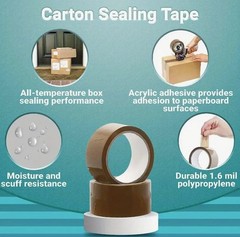 36 Tan/ Brown Carton Sealing Packing Tape Box Shipping – 2 inch x 110yd