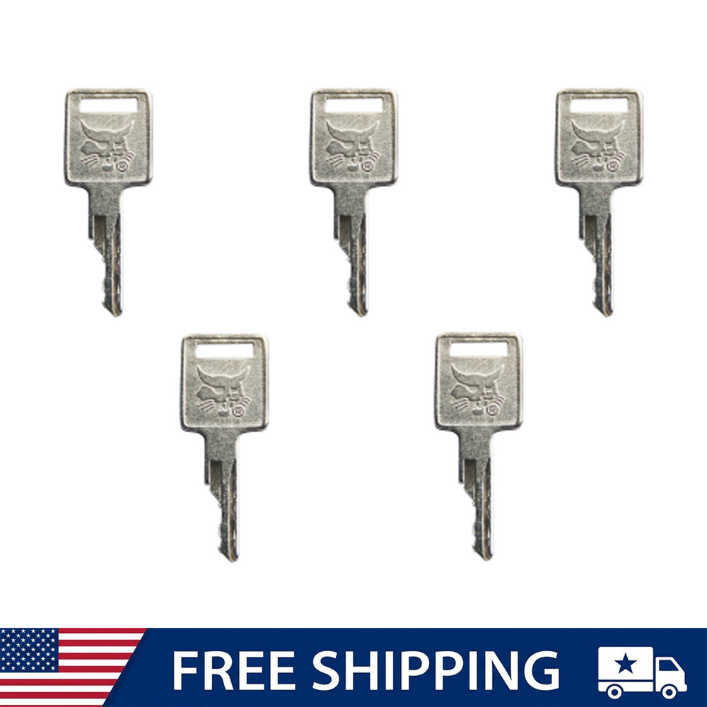 5PCS Ignition Key Set For Bobcat Skid Steer Loader Excavator | Replaces 6693241