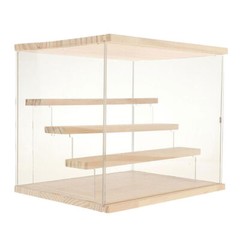 Stylish Wood & Acrylic Display Shelf for Organizing Small Items