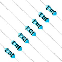 100pcs 1 Ohm 1R 1/4W 0.25W Metal Film Fixed Resistor 0.01 Tolerance Through
