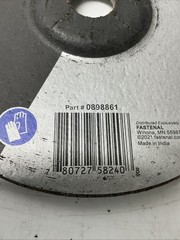 Lot 4 Fastenal 0898861 7” x 1/4” x 7/8” Type 27 Grinding Wheels W-687
