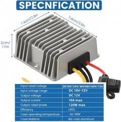 Input DC 18V-72V to 12V 10A 120W Buck Converter18V 20V 24V 36V 48V 60V 72V to 12