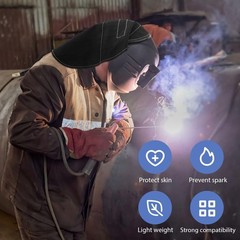 Welding Helmet Cover Fireproof Extended Head Wrap Full Protection Hood Black