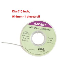 Ortodoncia Dental Niti Open Coil Springs Dia 010/012 * 030 pulgadas 3 pies
