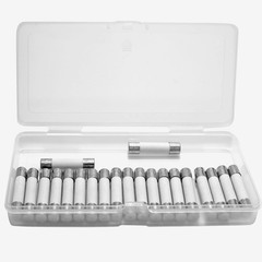 20-Pack 20 Amp Slow-Blow Time Delay Fuses, 20A 250V Ceramic Fuses for Microwave