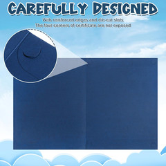 24-Pack 8.5 x 11 Navy Blue Award Certificate Holders – Bulk Certificate Holders