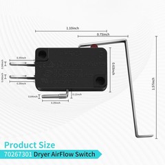 70267301 (5) PIECES GENERIC AIR FLOW SWITCH FOR HUEBSCH / SPEED QUEEN/DRYERS