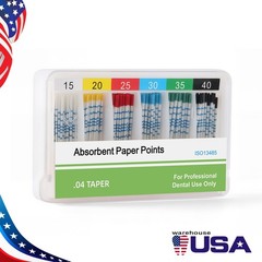 AZDENT Dental Endodontic Gutta Percha Points/Absorbent Paper Points with Scale