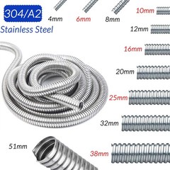 Flexible Conduit Tube Cable Tidy Trunking Organiser Stainless Steel 4mm to 51mm