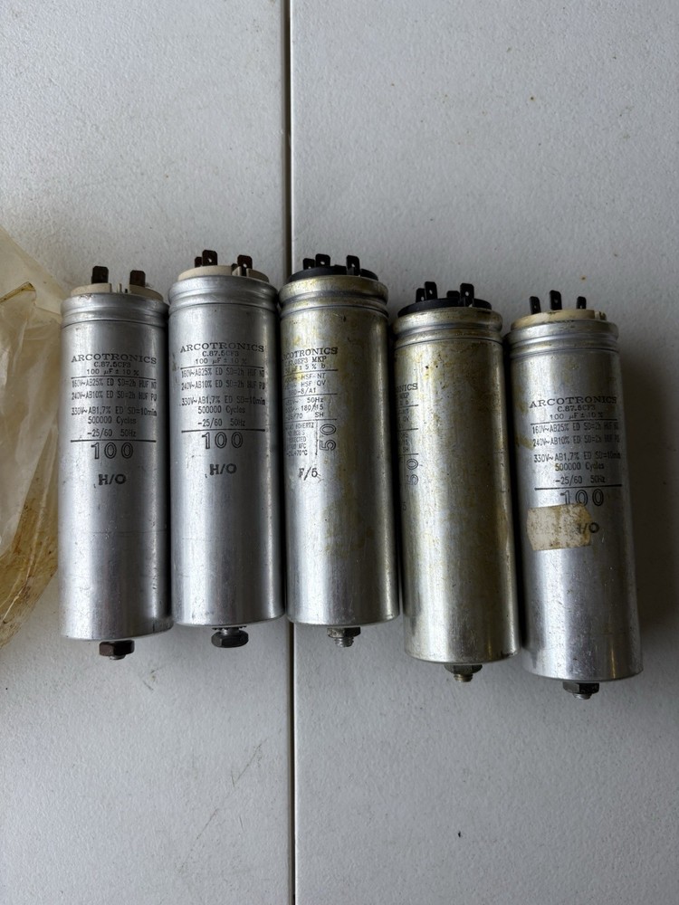 Lot of 6 Wascomat C.87.5CF3 Run Capacitor 100µF 240-330V see pictures