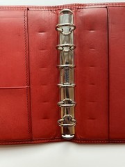 Vintage Coach Agenda Organizer Red Glove Tanned Leather Filofax Pocket Size