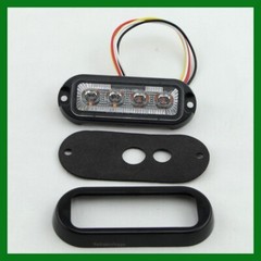 Maxxima M20484YCL Amber Clear Lens 4 LED Strobe Warning Surface Mount Ultra Thin