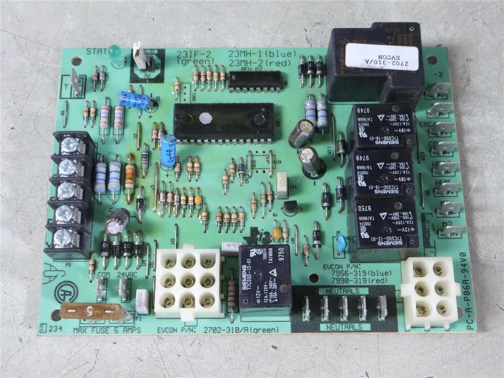 York Coleman Evcon 2702-310/A (green) Furnace Control Circuit Board 23IF-2