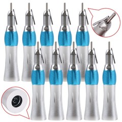 1-10PC Dental Surgical Straight Handpiece 1:1 NoseCone With External Nozzle Pipe