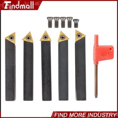 Findmall 5× Insert 1/2″ Lathe Indexable Carbide Bits+Turning Tool Bit Holder Kit