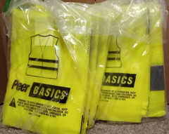Peer BASICS yellow mesh vest High Visibility Reflective Mesh Safety size XL 4und