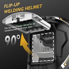 True Color 1/1/1/2 Flip Front 3.94×2.34“Auto Darkening Welding Helmet 4/5-9/9-13