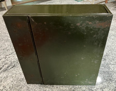 Vintage Asco Industrial Metal Book Storage Box w/Latch and Folder* Wear