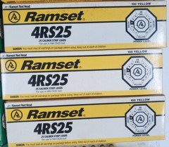 RAMSET .25 Caliber Strip Shots Lot 1100 Green 3RS25 Shots 580 Yellow 4rs25 Shots