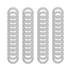 Compatible M10×16MM Steel Shim Washer Set 48Pcs – Precision Thin Shim/Flat