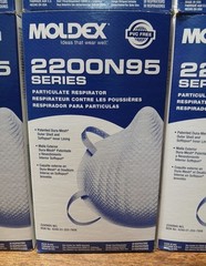Lot Of 6 20 Count Moldex 2200N95 Particulate Respirator Mask M/L 120 Total Masks
