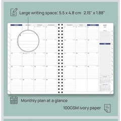 POPRUN 2025-2026 Academic Planner Spiral Bound, 8.5” x 11.25” Appointment Book