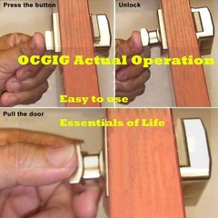 OCGIG 5 PCS Push Button Latch Cabinet Door Catch Keyless Cupboard Locks