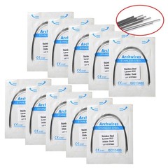 Dental Orthodontic Arch Wire Niti Super Elastic Round Rectangular Ovoid Natural