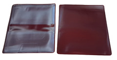 Burgundy Vinyl Checkbook Cover Standard Top Stub 6- 1/4″ x 3-3/8″ New