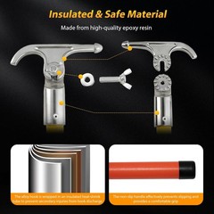 35KV High Voltage Telescopic Insulated Rescue Hook/Pole, 13.1Ft Telescopic