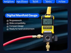Digital HVAC Manifold Gauge AC Refrigerant R134a R410a R32 R1234yf R454B w/ LCD