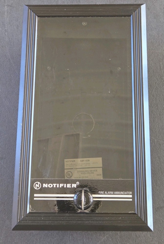 NOTIFIER ABF-1DB SEMI-FLUSH MOUNT ANNUNCIATOR BACKBOX W/ LOCKING DOOR PRE-OWNED